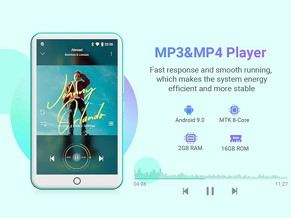 MP3 Player with Bluetooth and WiFi