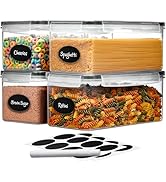 Large Airtight Food Storage Containers with Lids Set of 4-102 fl. oz Pasta storage Containers, BP...