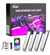 Yilaie Car LED Lights Interior, Smart Interior Car Lights with App Control, RGB Inside Car Lights...