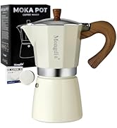 Stovetop Espresso Maker Moka Pot with 100Pcs Filters, Cuban Coffee Maker Stove top coffee maker M...