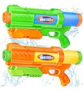 Super Water Gun for Kids Adults: 2 Pack Super Water Gun Soaker 1200cc Squirt Blasters with Impres...