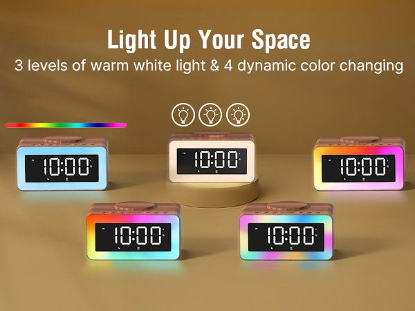 night lights Bluetooth speaker retro alarm clock