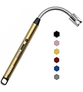 YOZWOO Rechargeable USB C Lighter - Windproof Flameless Plasma Arc Lighter with 360 Flexible Neck...