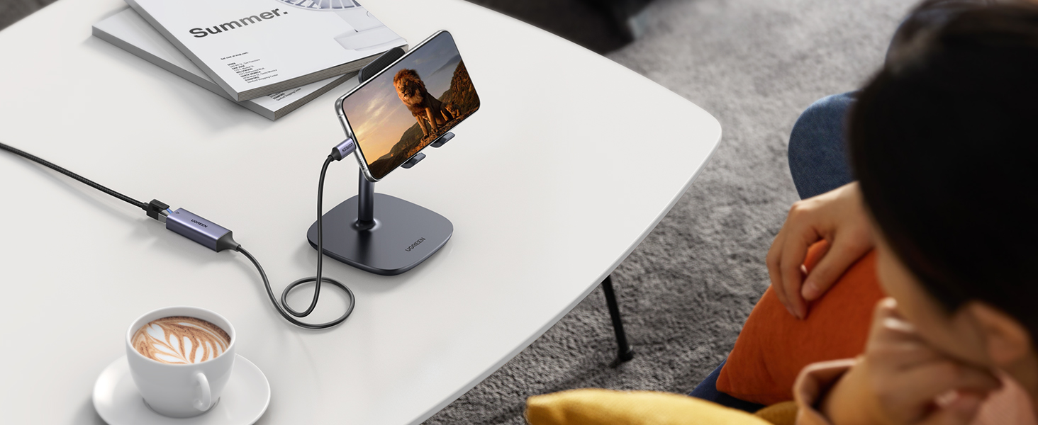 usb c to ethernet adapter 1000Mbps LAN network adapter air iPad laptop tablet phone surface