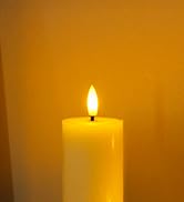 Rechargeable flameless pillar candles