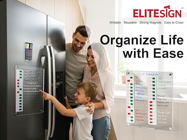 Transparent Magnetic Chore Chart