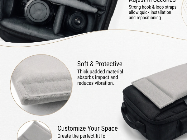 camera bag dividers,bag divider,camera backpack insert,backpack divider