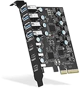PCIe to USB 3.2 Gen 2 Card with 20 Gbps Bandwidth 7 USB Ports (4 USB Type-A and 3 USB Type-C Port...