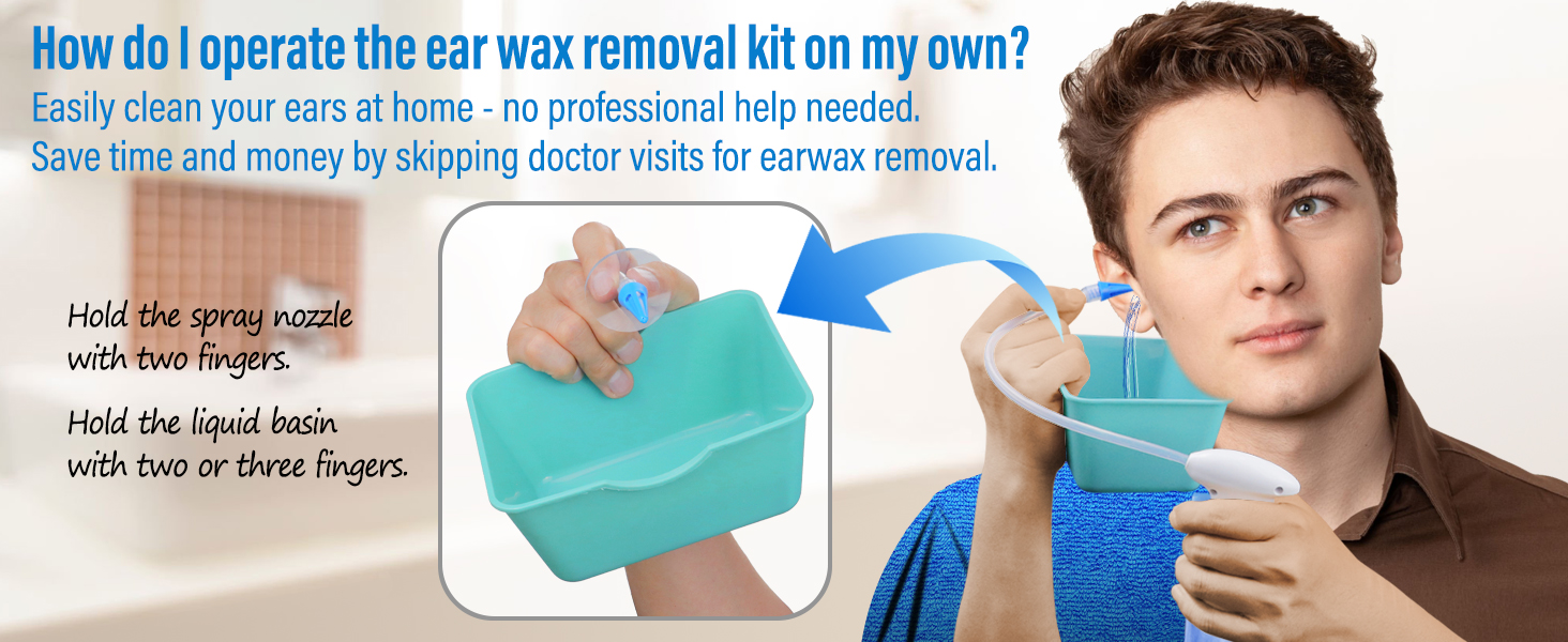 Ear Wax Removal Tool, Ear Cleaning Kits, Safe Ear Irrigation Kit, Ear Flush Kit for Adults Kid