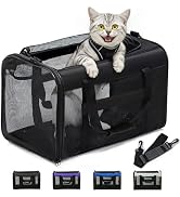 Conlun Cat Carrier Bag,Soft-Sided Pet Carriers for Dogs with 4-Sided Mesh,Airline Approved Cat Tr...