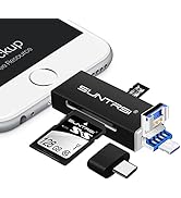 4 in 1 SD Card Reader for iPhone/ipad/Android/ Mac/Camera,Micro SD Card Reader SD Card Adapter wi...