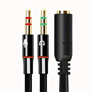 1/8 Splitter AUX Cable Headset Adapter 3.5mm Female 3.5 mm Make 