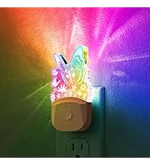 DORESshop Night Lights Plug into Wall [2 Pack], Butterfly Night Light Plug in with 8-Color RGB, D...