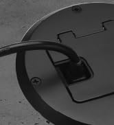 RACO Floor Box Kit 6239ACBK Black 15A/125V Duplex Receptacle Outlet with USB Ports, Single Gang E...