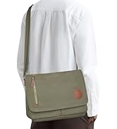 CAAORDKSO Vintage Canvas Satchel Messenger Bag for Men Women Small Crossbody Bag Travel Shoulder ...