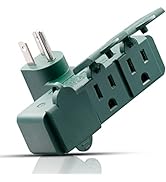 ELEGRP 3-Prong Weatherproof 3-Outlet Extender Adapter, Heavy Duty Triple Grounding Outlet Power E...