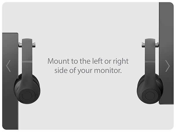 Mount to the left or right side of your monitor.