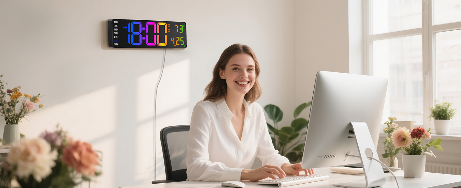 digital clock with temperature