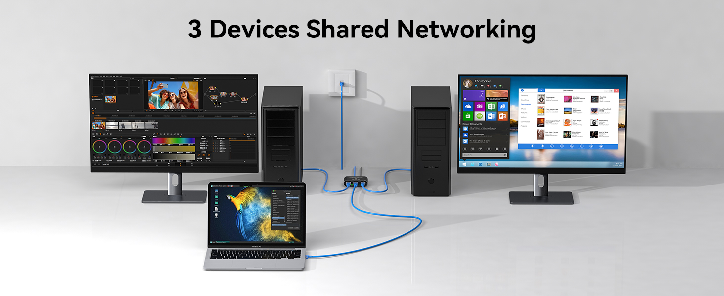 Ethernet Splitter 1 to 3