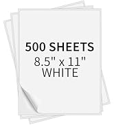 PAPRMA Full Sheet Labels 8.5” x 11” Sticker Paper Matte White, Large Shipping Label Paper for Ink...