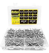 BOTTEN 400pcs 10 Sizes Aluminum Pop Rivets,Flange Aluminum Blind Rivets Assortment Kit Pop Rivet(...
