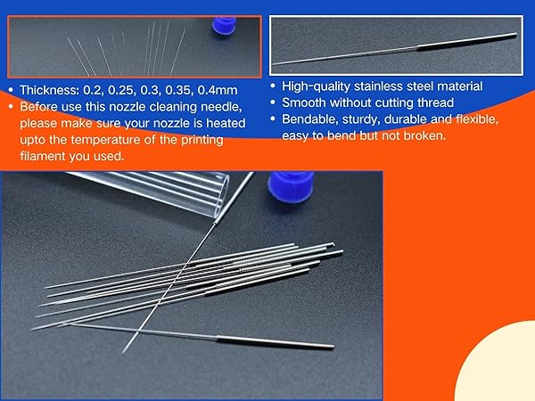 cleaning needles stainless steel smooth bendable durable 
