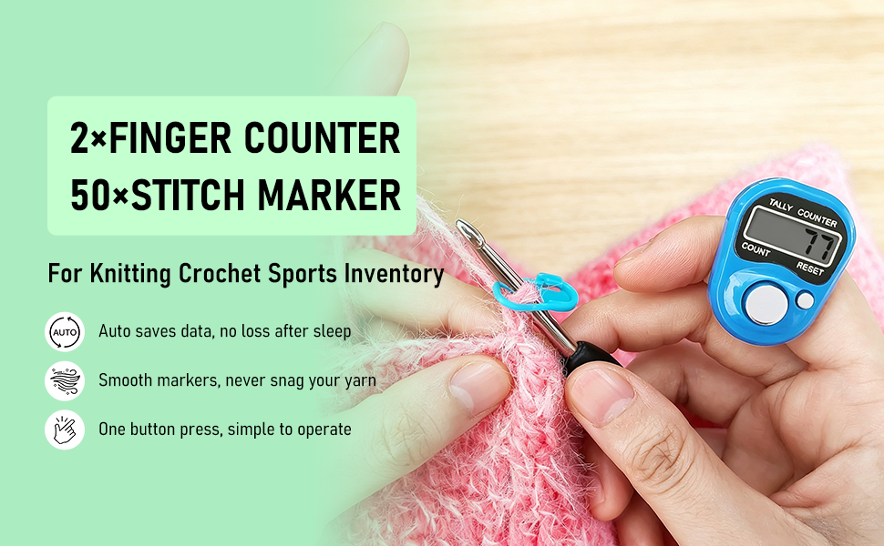 2*FINGER COUNTER 50*STITCH MARKER