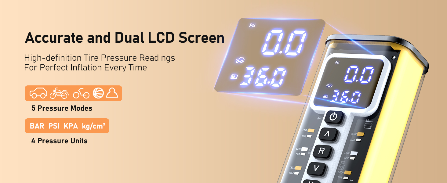 large lcd screen of the car accessories