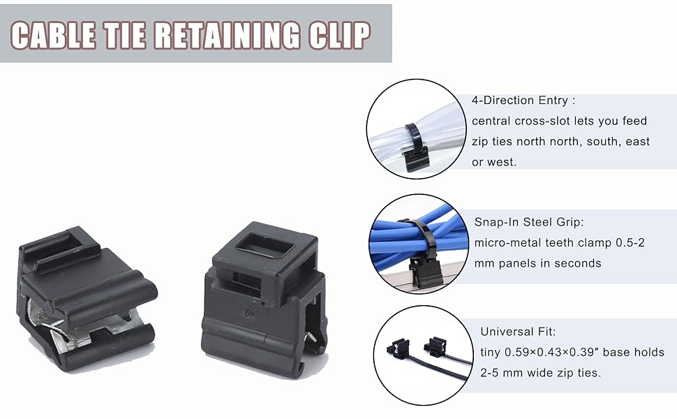 Gable tie retaining clip