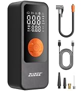 ZUZEE Tire Inflator Portable Air Compressor, 4X Faster Inflation &amp; High-Capacity Battery, Tire Pu...