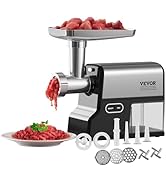 VEVOR Meat Grinder, 4.2 Lbs/Min Capacity Electric Meat Grinders with Blade, Grinding Plate, Sausa...