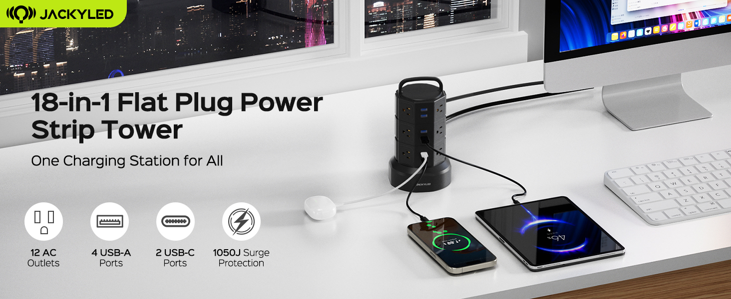 jackyled power strip tower