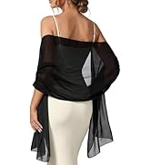 FURTALK Chiffon Shawl Wraps for Women Evening Dresses Soft Scarf Formal Wedding Bridal Scarves