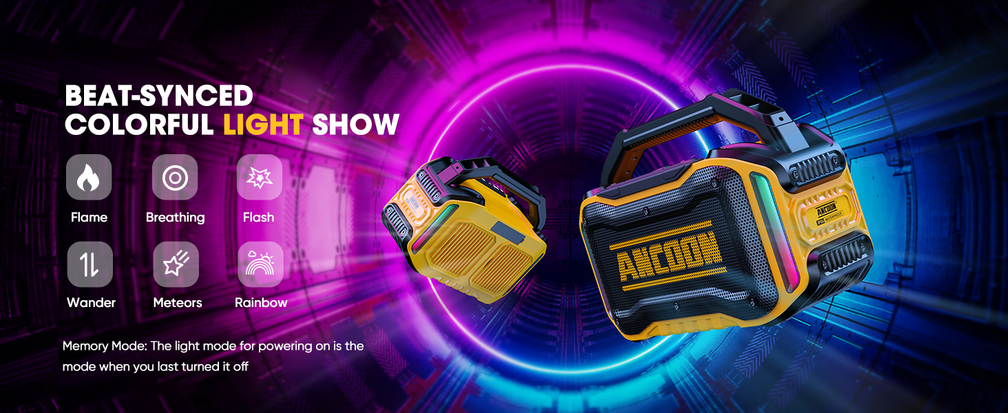 bluetooth speaker with light