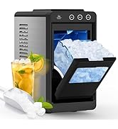 COWSAR Countertop Ice Maker, Portable Ice Machine with Self-Cleaning, 26Lbs/24Hrs, 8 Bullet Ice i...