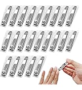 Individually Wrapped Nail Clippers Stainless Steel Fingernail Clippers Bulk, Sturdy Toenail Clipp...