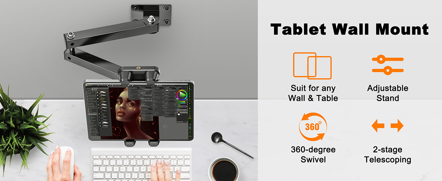 tablet wall mount stand