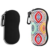 Hion Sunglasses Case Ultra Light Neoprene Zipper Eyeglass Soft Case with Belt Clip