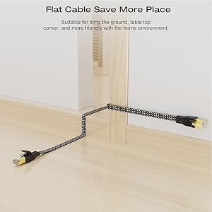 Flat Ethernet Cable, Easy to Manage