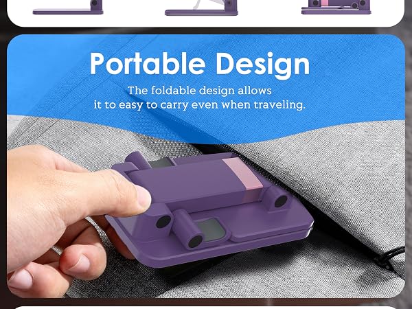 Portable Design The foldable design allows it to easy to carry even when traveling