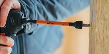 impact driver with color coded nut setter drives lag screw