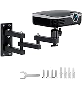 JUBOR Projector Wall Mount, 360° Rotation 3-Sections Wall Mount for Projector Webcams with 1/4" B...
