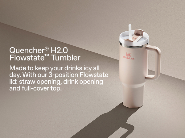 Made to keep your drinks icy all day. With our 3-position Flowstate lid.