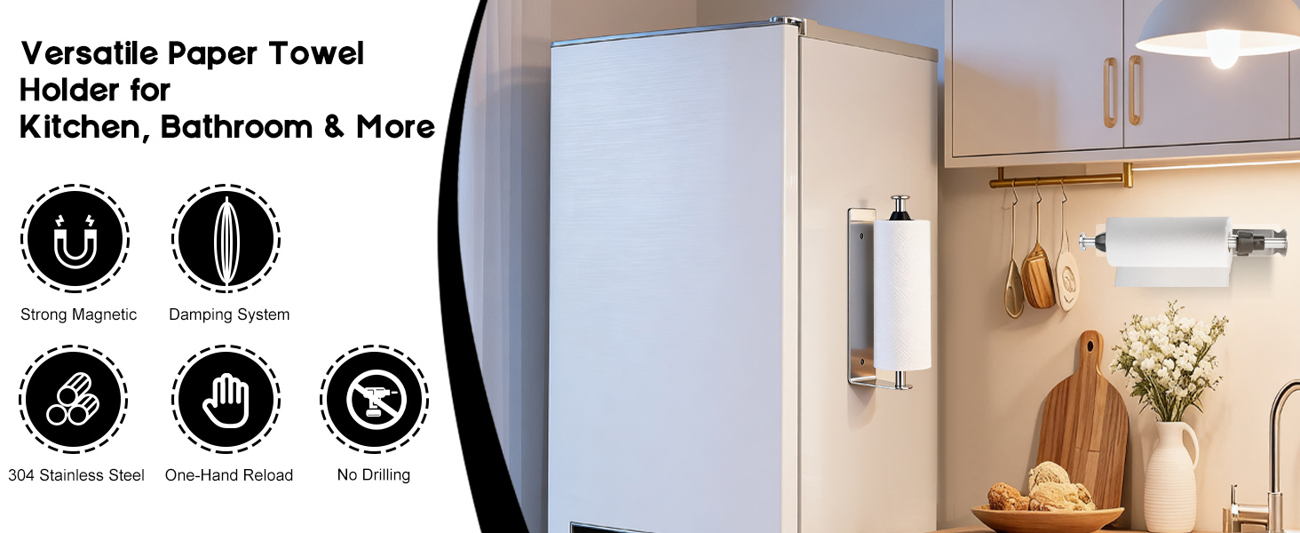 magnetic paper towel holder