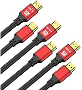 jojobnj HDMI Cable 6FT 3-Pack, 48Gbps 8K@60Hz 4K@120Hz, HDCP 2.2 &amp; 2.3, DTS:X, HDR 10 Compatible ...