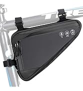 WOTOW Bike Frame Storage Bag, Water Resistant Reflective Bicycle Triangle Bag with Two Side Pocke...