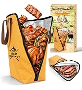BBQ Blanket for Resting Meat, Leak-Proof Wide Mouth Insulated Meat Resting Bag for Moisture Reten...