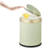 Motion Sensor Bathroom Trash Can Touchless, 3.7 Gallon Modern Automatic Garbage Can with Lid,Diap...