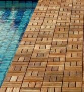 Nordic Style Teak Interlocking Tiles - Wooden Floor Tile Set for Indoor and Outdoor Use - Perfect...