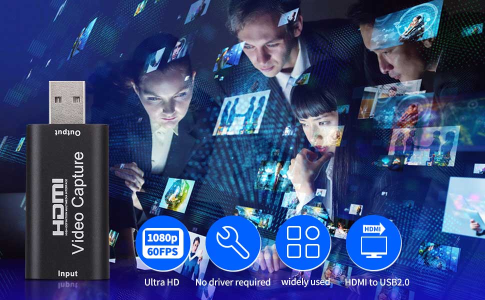 4K HDMI Video Capture Card Game Audio Adapter HDMI USB Stream Live Broadcast Video Conference